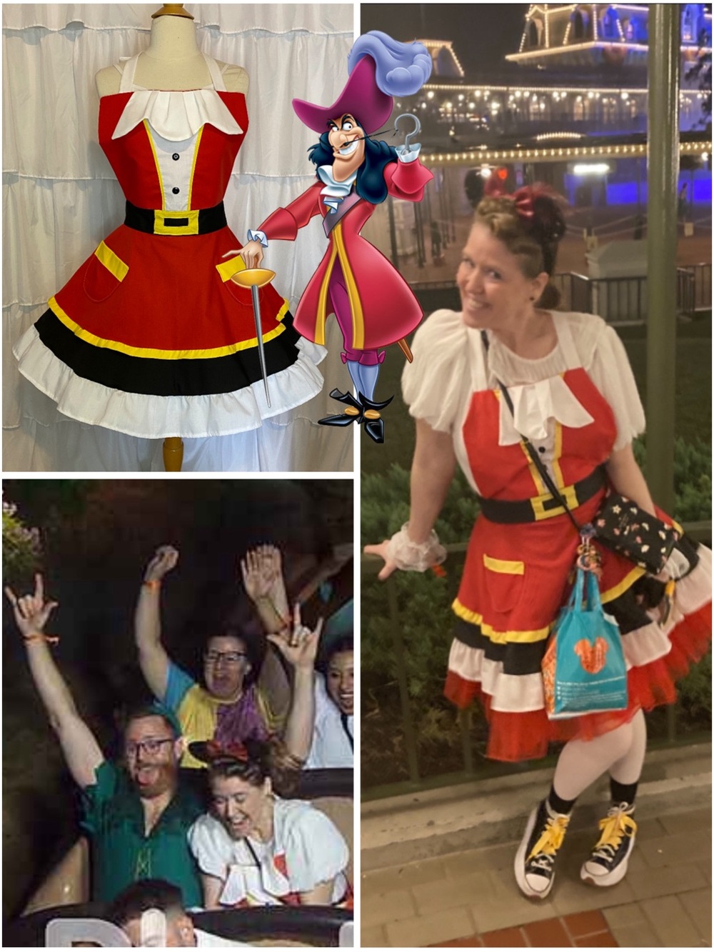 Captain Hook Cosplay Apron FITS ALL SIZES PLUS accessories
